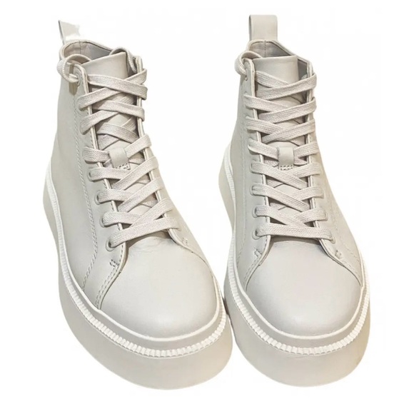 COS Shoes - COS Women's Cream High-Top Sneakers / boots size 7